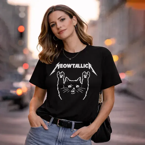 Noxx Футболка с принтом "Meowtallica" (Metallica) 1 Noxx Футболка с принтом "Meowtallica" (Metallica) 1