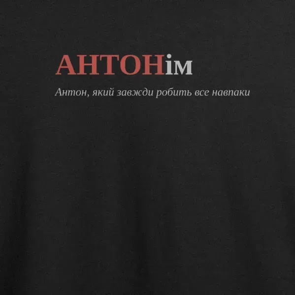 Noxx Футболка с принтом "АНТОНім", имя Антон Noxx Футболка с принтом "АНТОНім", имя Антон