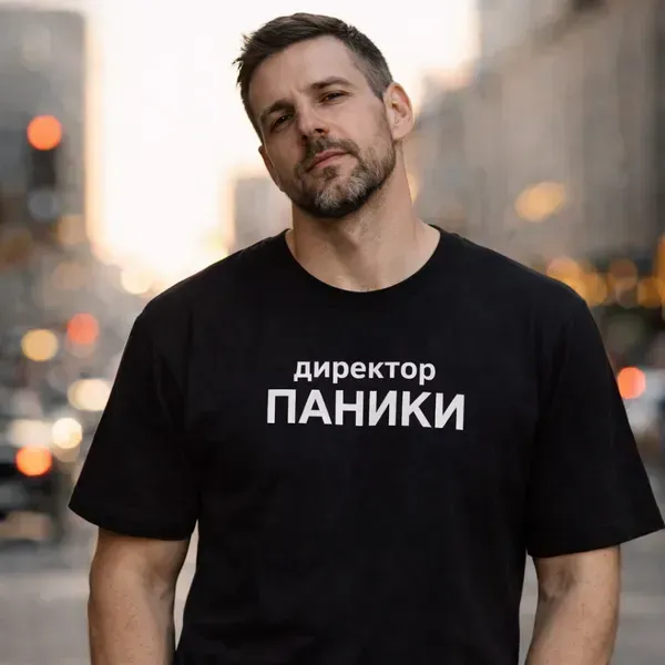 Noxx Футболка с принтом "Директор паники" Noxx Футболка с принтом "Директор паники"
