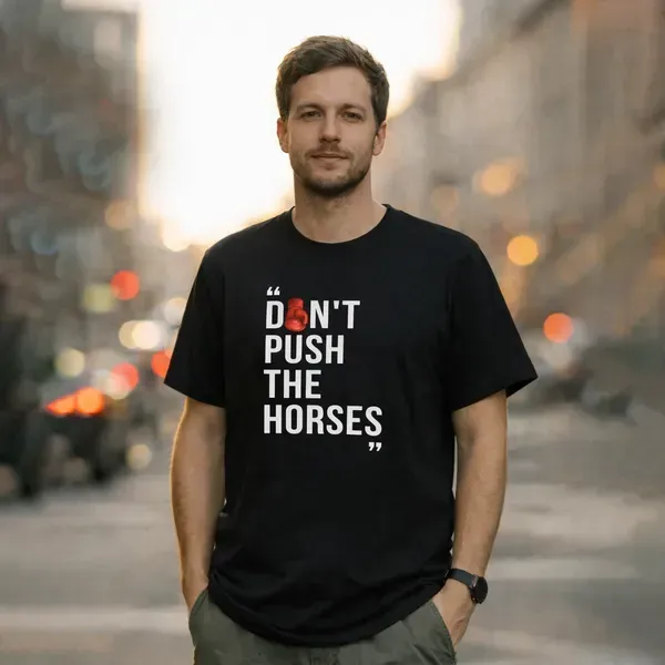 Noxx Футболка с принтом "Don"t Push The Horses" Усик