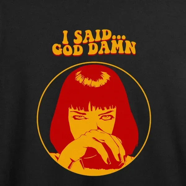Noxx Футболка с принтом "I said god damn" Криминальное чтиво