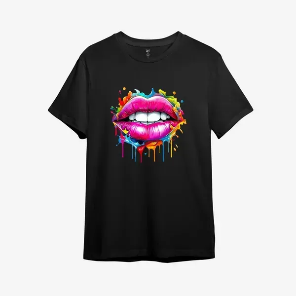 Noxx Футболка с принтом "Colorful lips"