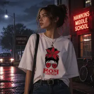 Noxx Футболка с принтом "Mom Things" Stranger Things