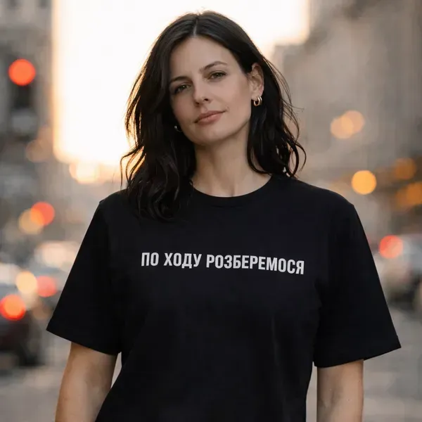 Noxx Футболка с принтом "По ходу разберёмся"