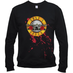 Свитшот NOXX музика рок GUNS N` ROSES blood Черный