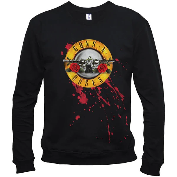 Свитшот NOXX музика рок GUNS N` ROSES blood Черный