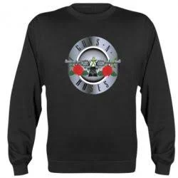 Свитшот NOXX музика рок GUNS N` ROSES grey Черный