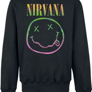 Свитшот NOXX музика рок NIRVANA smile Черный