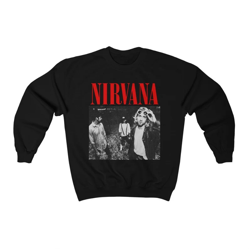 Свитшот NOXX музика рок NIRVANA black red Черный Свитшот NOXX музика рок NIRVANA black red Черный