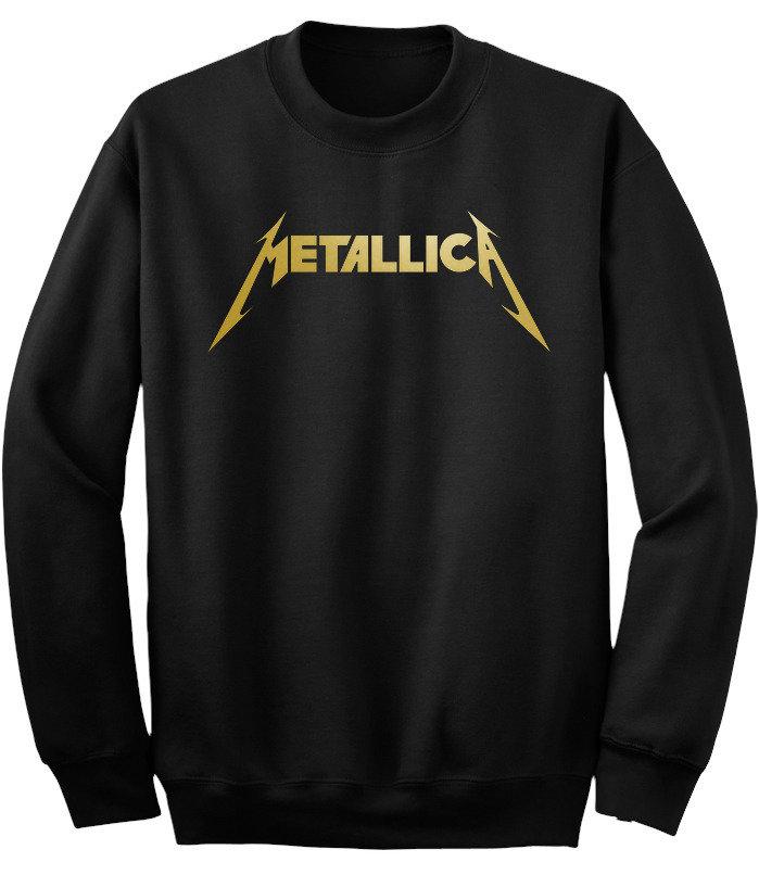 Свитшот NOXX музика рок METALLICA gold Черный