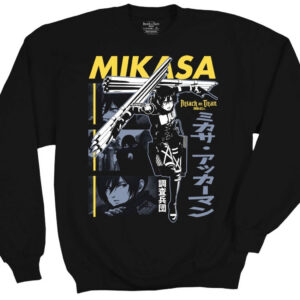 Свитшот NOXX аніме Attack on Titan - Mikasa Thunder Spears Crew Черный Свитшот NOXX аніме Attack on Titan - Mikasa Thunder Spears Crew Черный