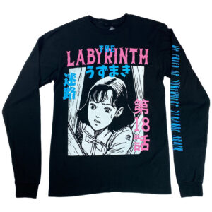 Свитшот NOXX аніме Junji Ito - The Labyrinth Черный Свитшот NOXX аніме Junji Ito - The Labyrinth Черный