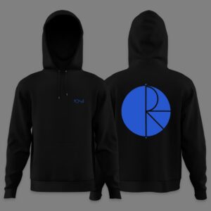 Худи NOXX Streetwear Полар лого / Polar blue logo Черный