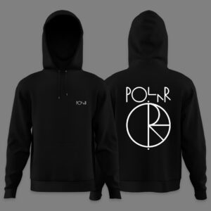 Худи NOXX Streetwear Полар Polar logo outline and inscription Черный
