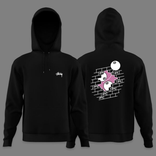 Худи NOXX Стуссі цегла 8 шар / Stussy brick 8 ball Черный