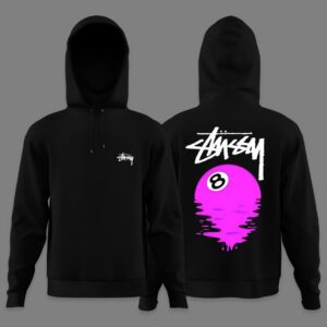 Худи NOXX Стуссі 8 шар рожевий / Stussy 8 ball pink Черный