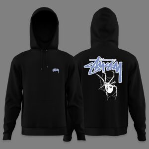 Худи NOXX Стуссі павук / Stussy spider blue Черный