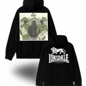 Худи NOXX Чоловічій на флісі Lonsdale Черный