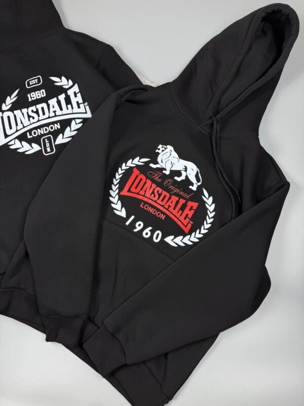 Худи NOXX Чоловічій на флісі Lonsdale Черный