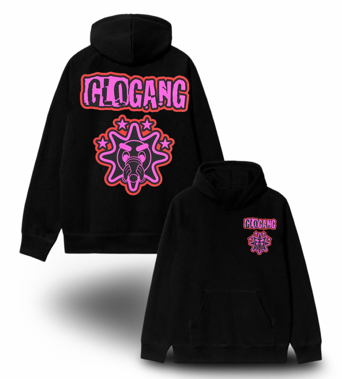 Худи NOXX Streetwear Glo Gang Черный