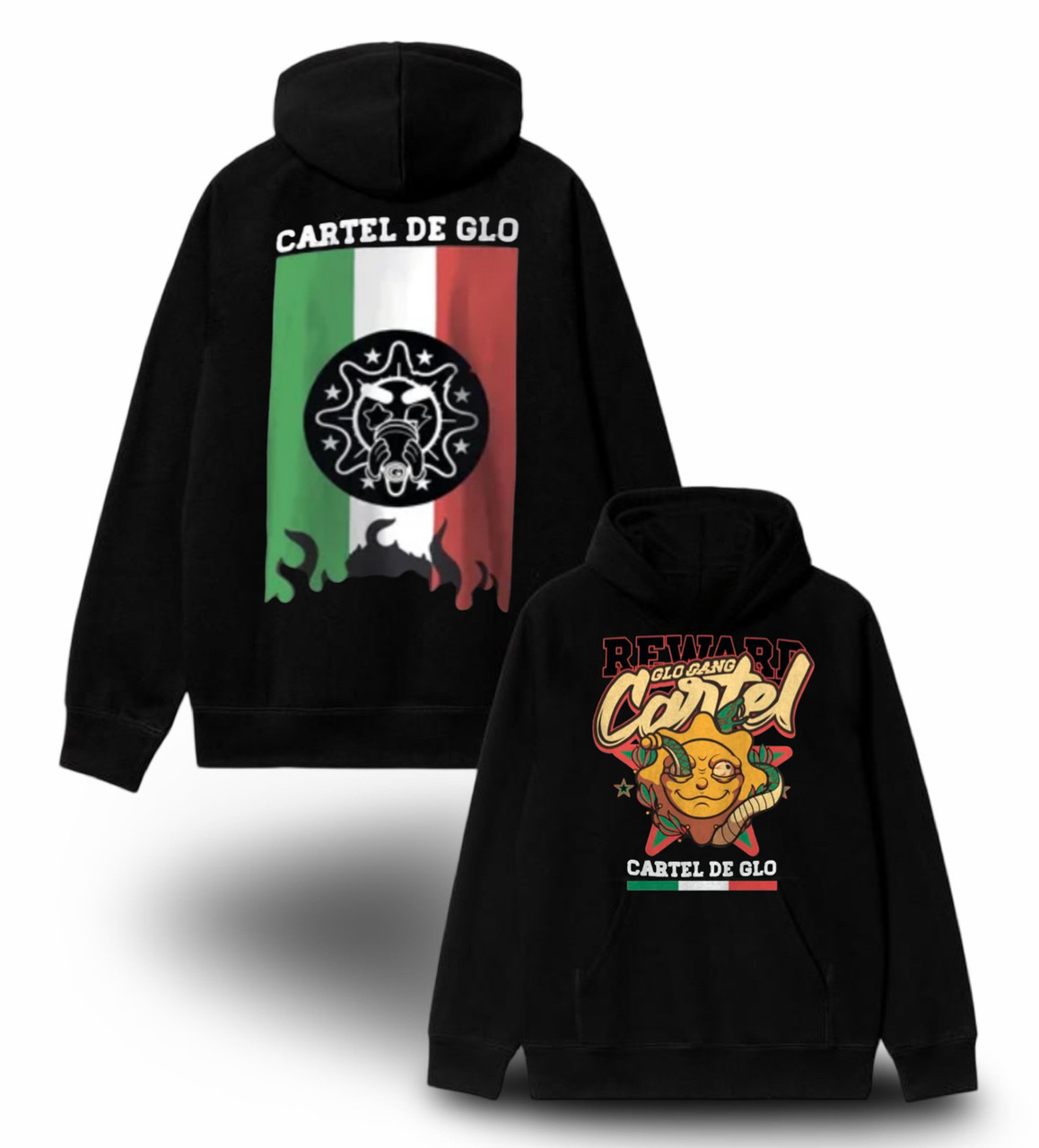 Худи NOXX Streetwear Glo Gang Glomerica Черный