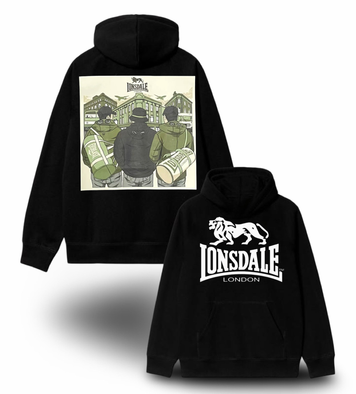Худи NOXX Lonsdale London Fight Casual Черный