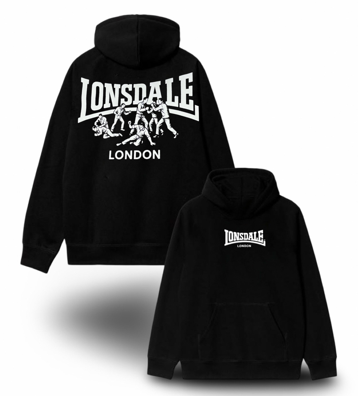 Худи NOXX Lonsdale London Fight Casual Черный