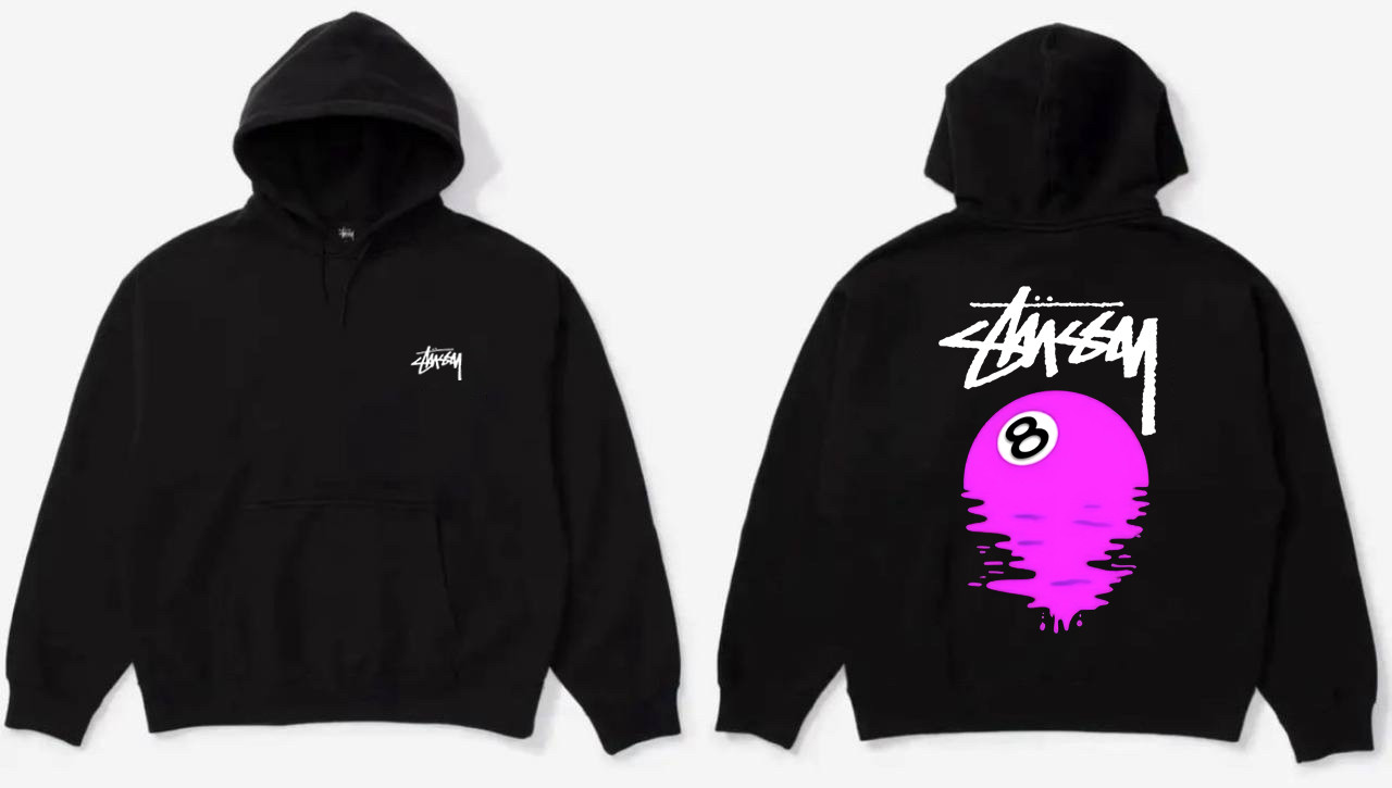 Худи NOXX Stussy 8 Ball Черный Худи NOXX Stussy 8 Ball Черный