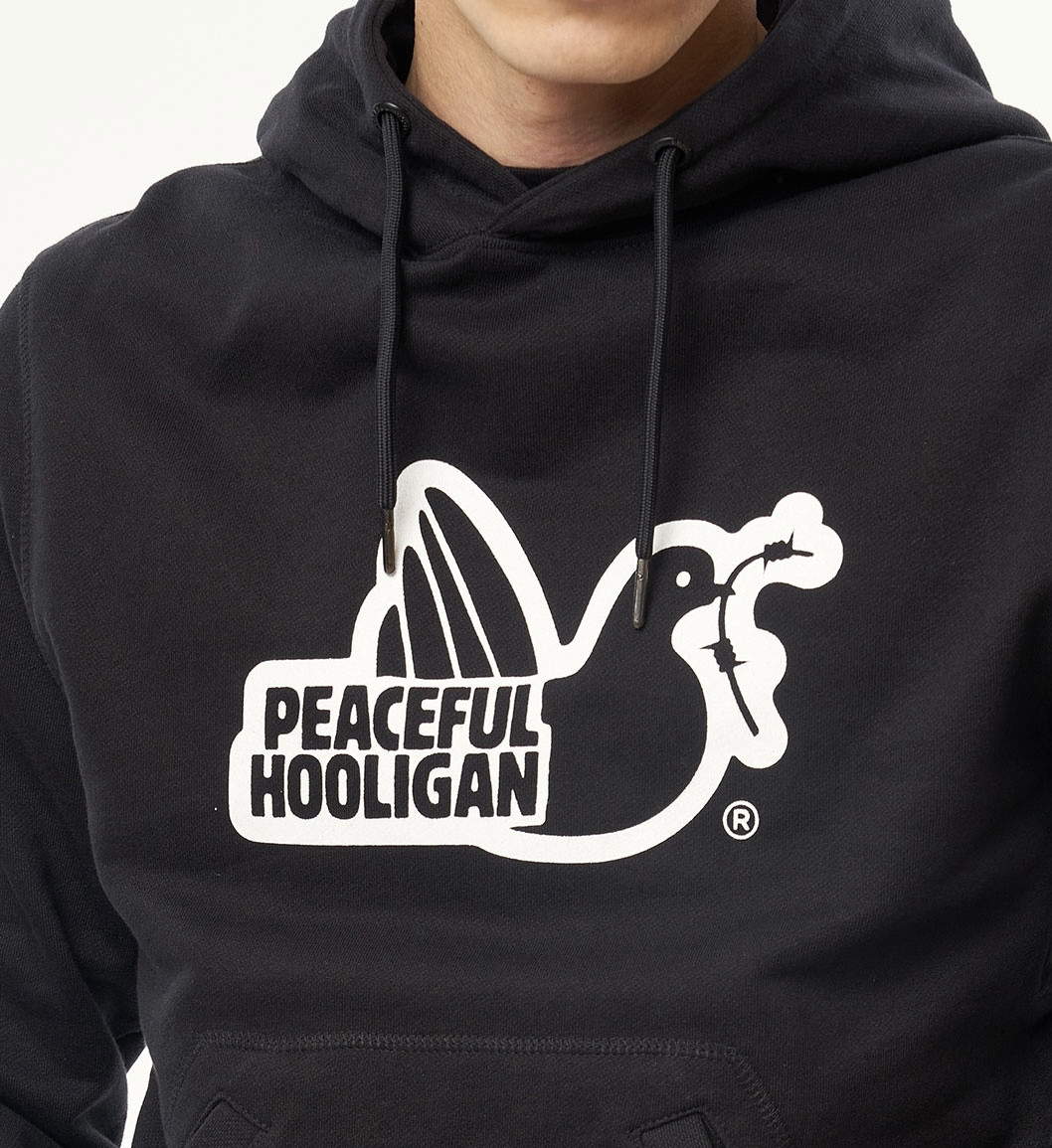 Худи NOXX Streetwear Peaceful Hooligan Черный Худи NOXX Streetwear Peaceful Hooligan Черный