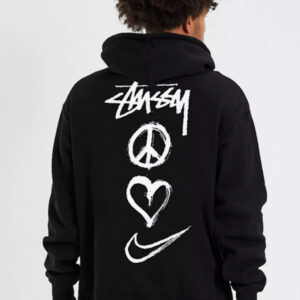 Худи NOXX Stussy x Nike Peace Черный