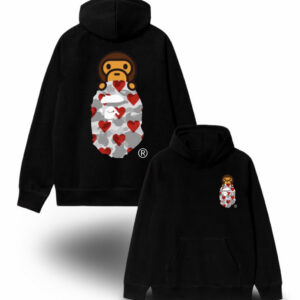Худи NOXX BAPE A Bathing APE Baby Milo Camo Черный