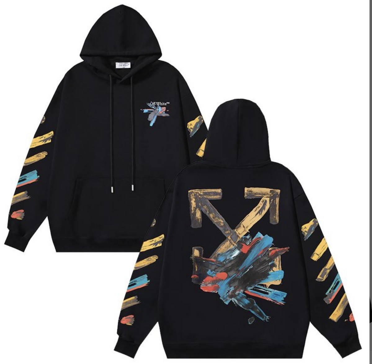 Худи NOXX Streetwear Off white Черный Худи NOXX Streetwear Off white Черный