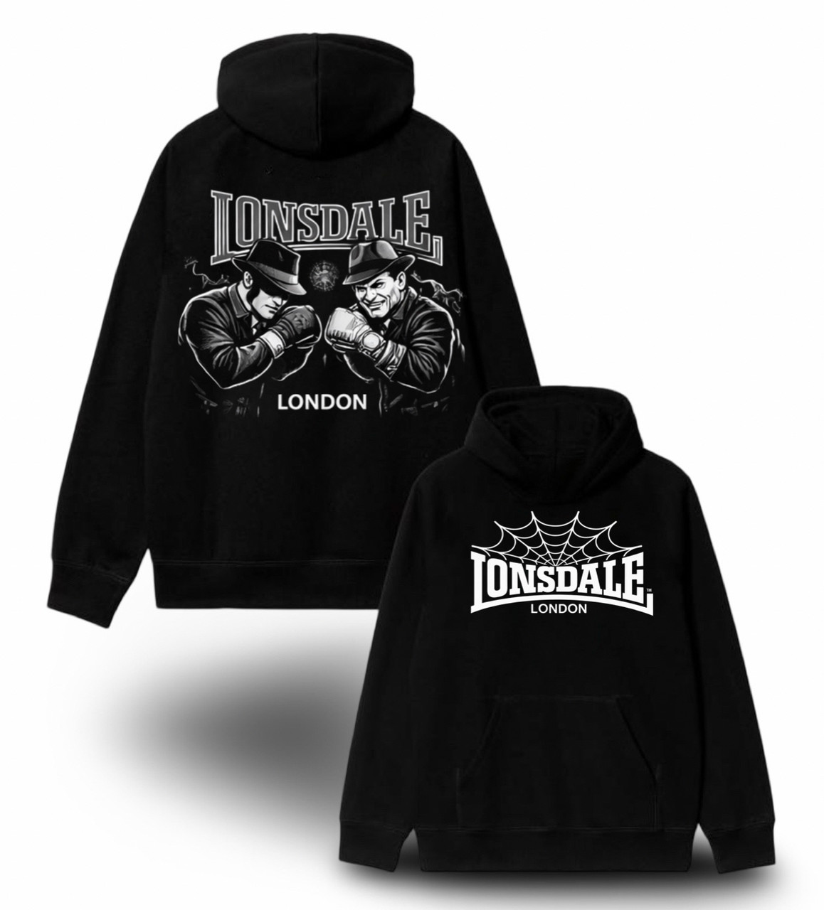 Худи NOXX Lonsdale London Spider Fight Черный Худи NOXX Lonsdale London Spider Fight Черный