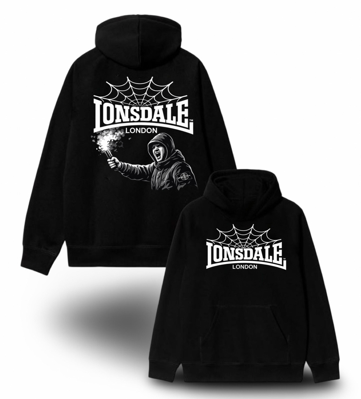 Худи NOXX Lonsdale London Spider Fight Черный Худи NOXX Lonsdale London Spider Fight Черный