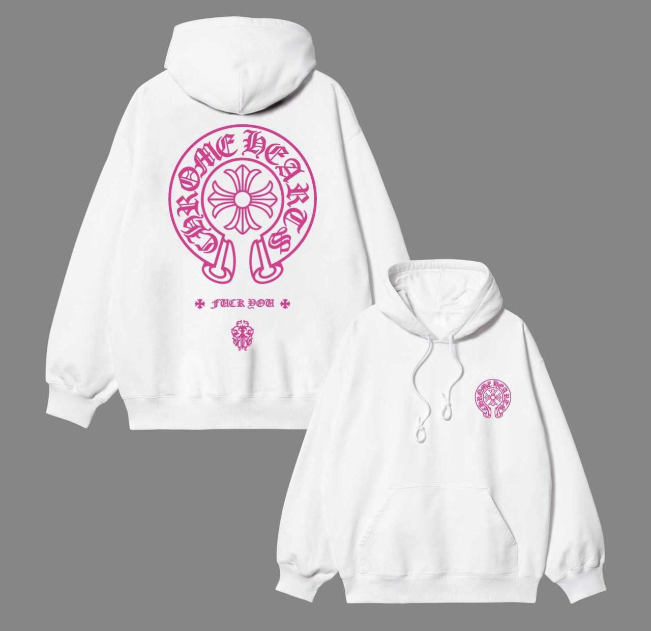 Худи NOXX Chrome Hearts Белый Худи NOXX Chrome Hearts Белый