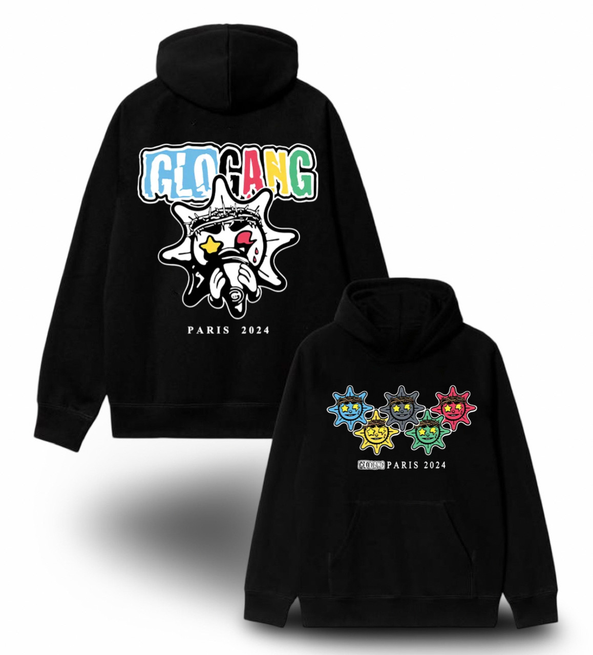 Худи NOXX Streetwear Glo Gang Гло Генг Черный