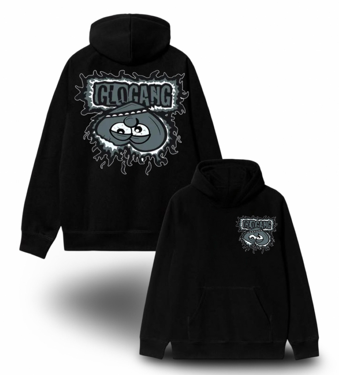 Худи NOXX Streetwear Glo Gang Гло Генг Черный