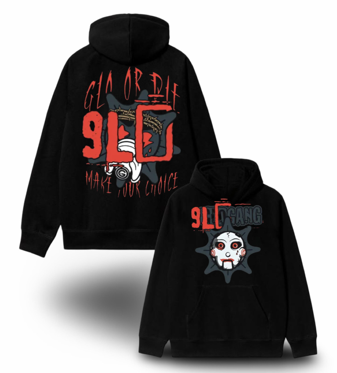 Худи NOXX Streetwear Glo Gang Гло Генг Черный