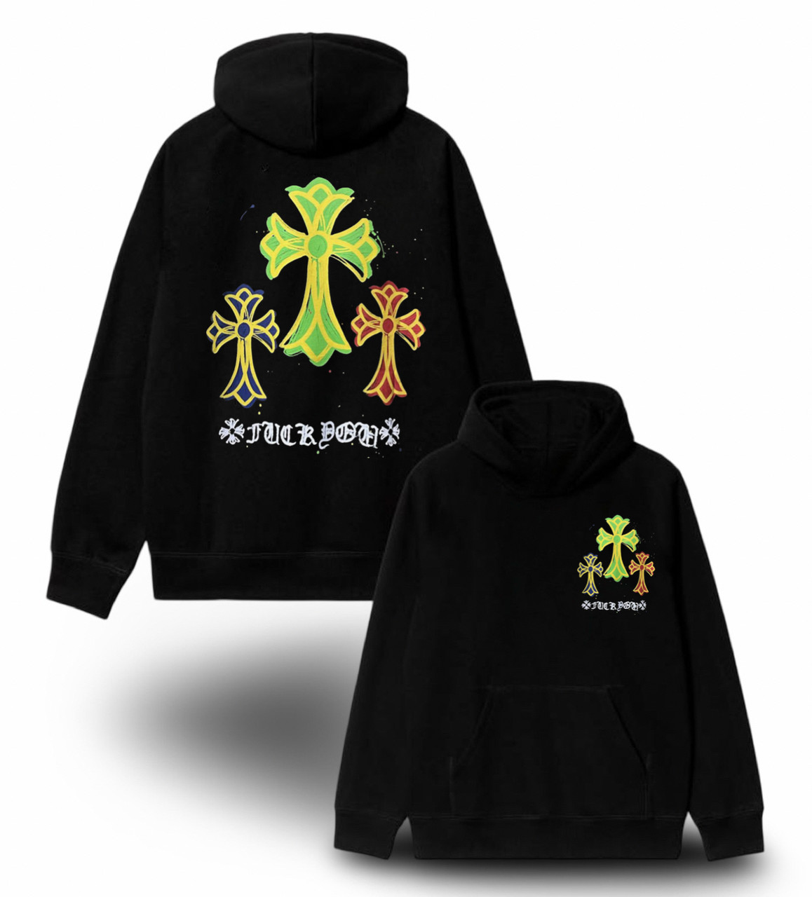 Худи NOXX Chrome Hearts Черный Худи NOXX Chrome Hearts Черный
