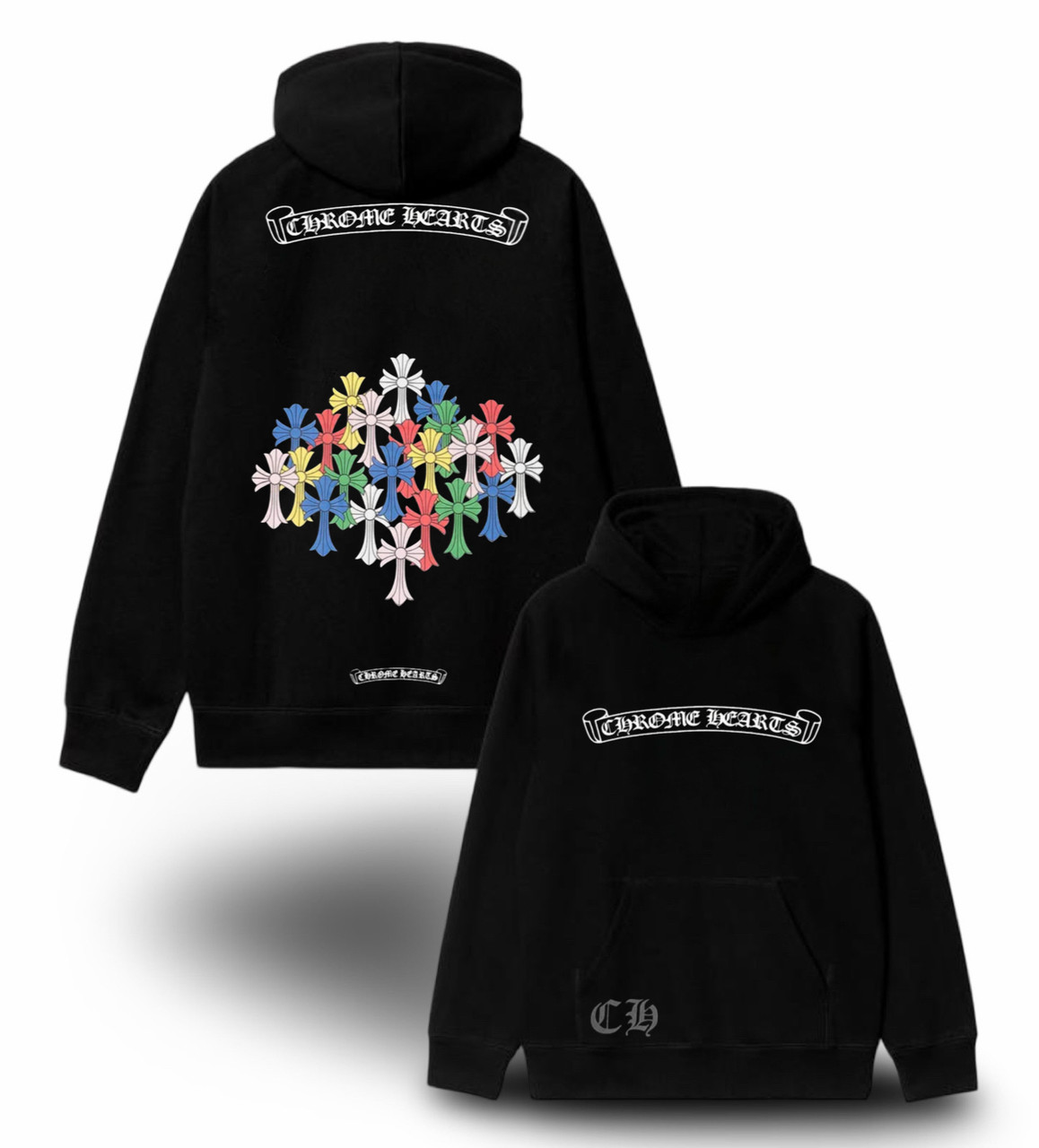 Худи NOXX Chrome Hearts Хром Хартс Черный
