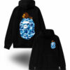 Худи NOXX BAPE A Bathing APE Baby Milo Camo Бейп Черный