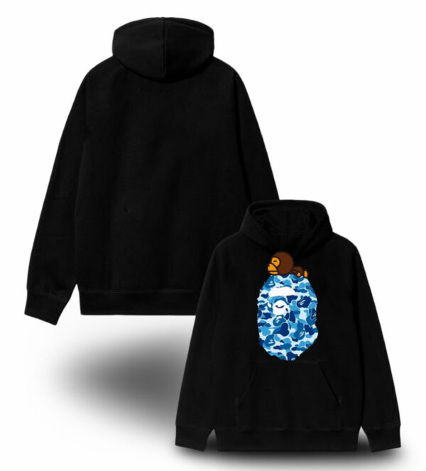 Худи NOXX BAPE A Bathing APE Baby Milo Camo Бейп Черный
