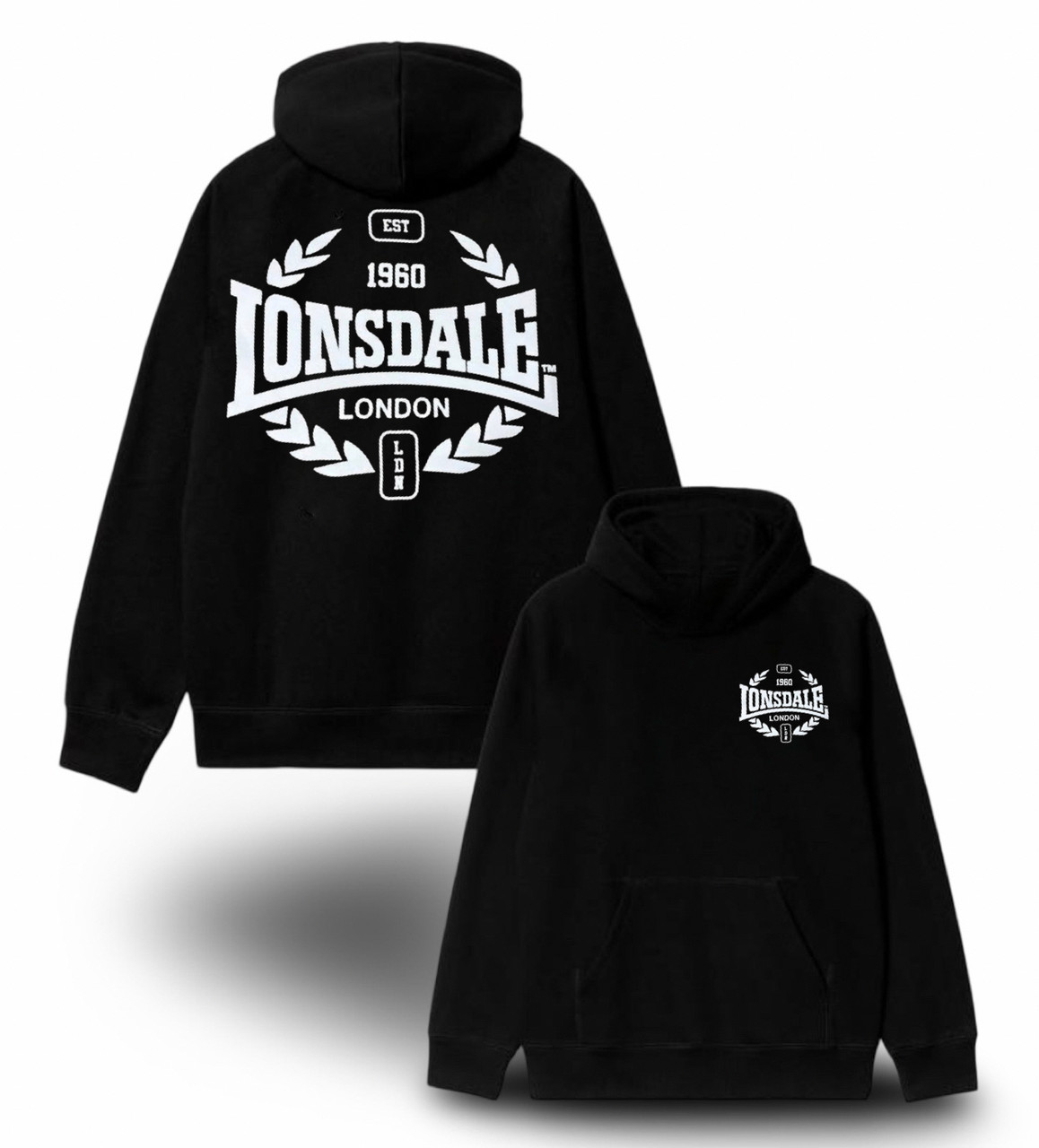 Худи NOXX Lonsdale London Fight Casual лонсдейл Черный Худи NOXX Lonsdale London Fight Casual лонсдейл Черный