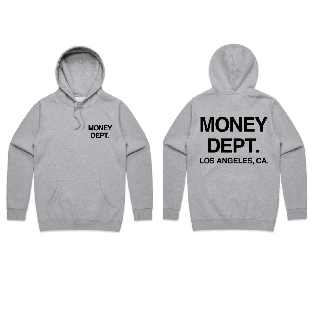Худи NOXX Streetwear Money Dept Серый