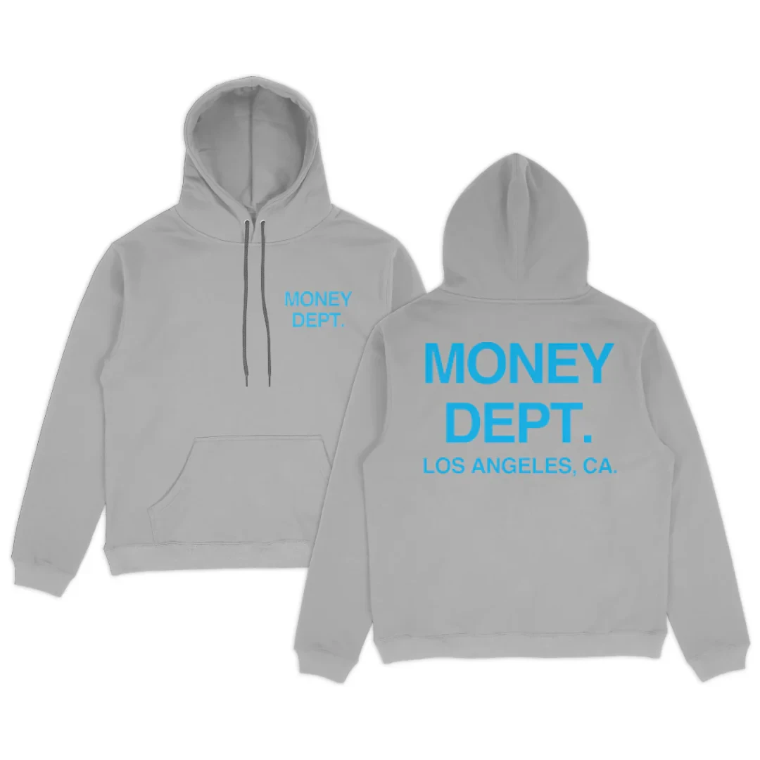 Худи NOXX Streetwear Money Dept Серый