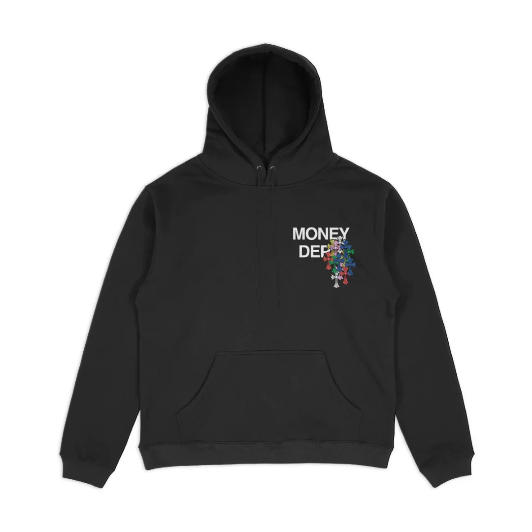 Худи NOXX Streetwear Money Dept Colorful Черный Худи NOXX Streetwear Money Dept Colorful Черный
