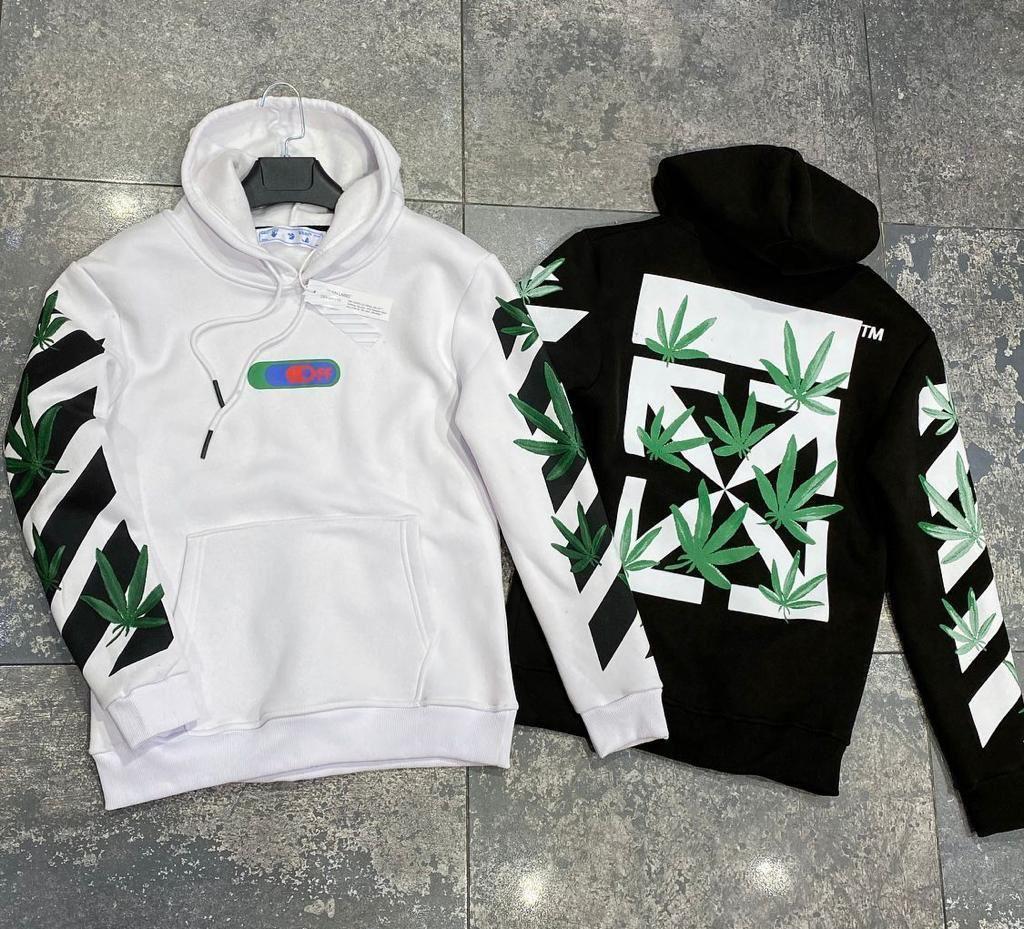 Худи NOXX Off-white Cannabis Черный Худи NOXX Off-white Cannabis Черный