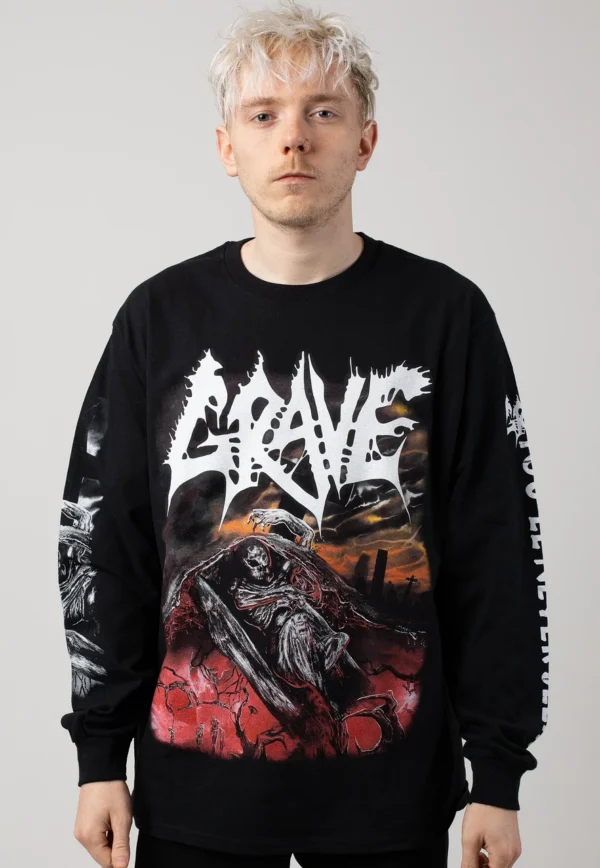 NOXX свитшот с принтом Grave - You'll Never See, Черный NOXX свитшот с принтом Grave - You'll Never See, Черный