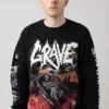NOXX свитшот с принтом Grave - You'll Never See, Черный NOXX свитшот с принтом Grave - You'll Never See, Черный