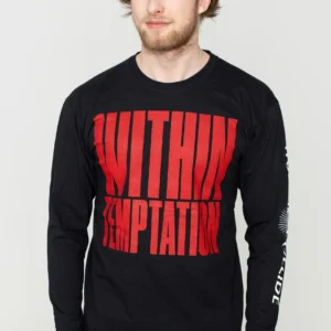 NOXX свитшот с принтом Within Temptation - Worlds Collide, Черный